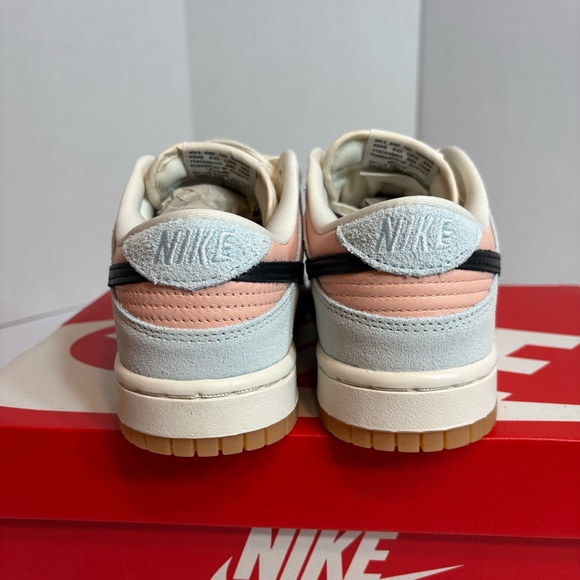 Nike Dunk Low Glacier Blue Off Noir Women’s 7.5 Suede Pink Gum Sole - Picture 5 of 11